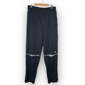 Vintage Adidas Pants Black Windbreaker Track Warm Up Tapered Vented Womens Small